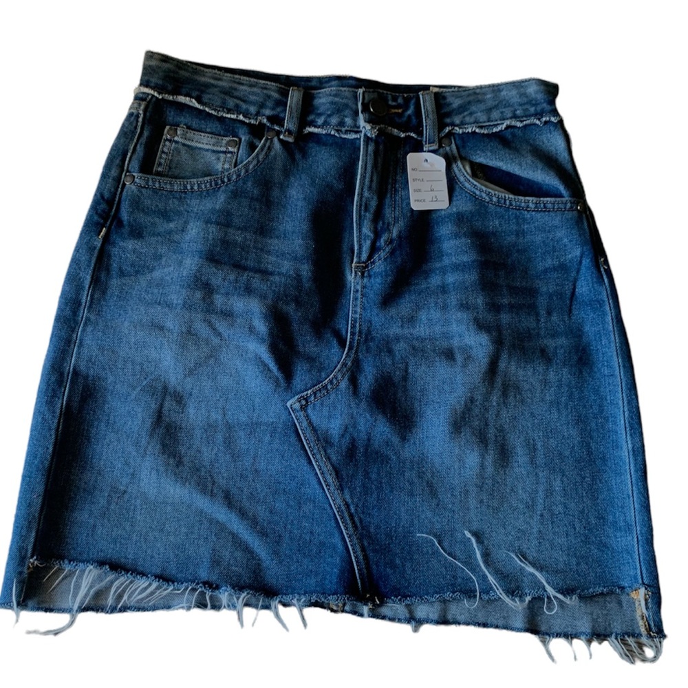 Dark washed long skirt